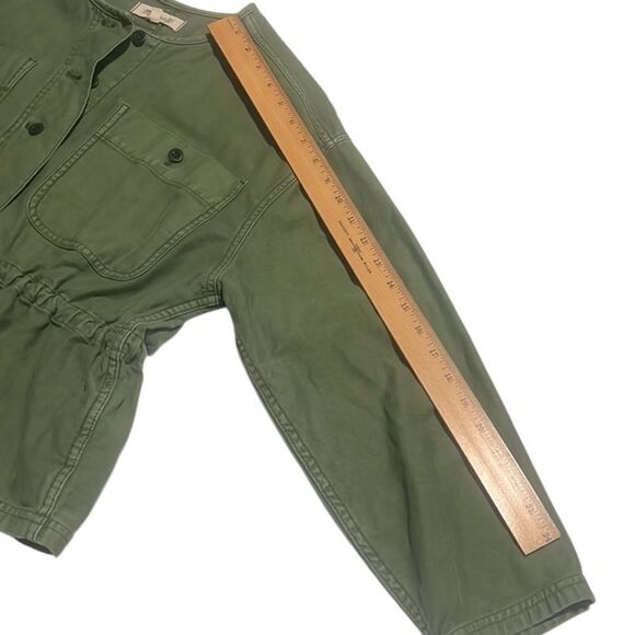 Madewell Claremont Olive Green Drawstring Lightweight Jacket Size Medium - Picture 9 of 10